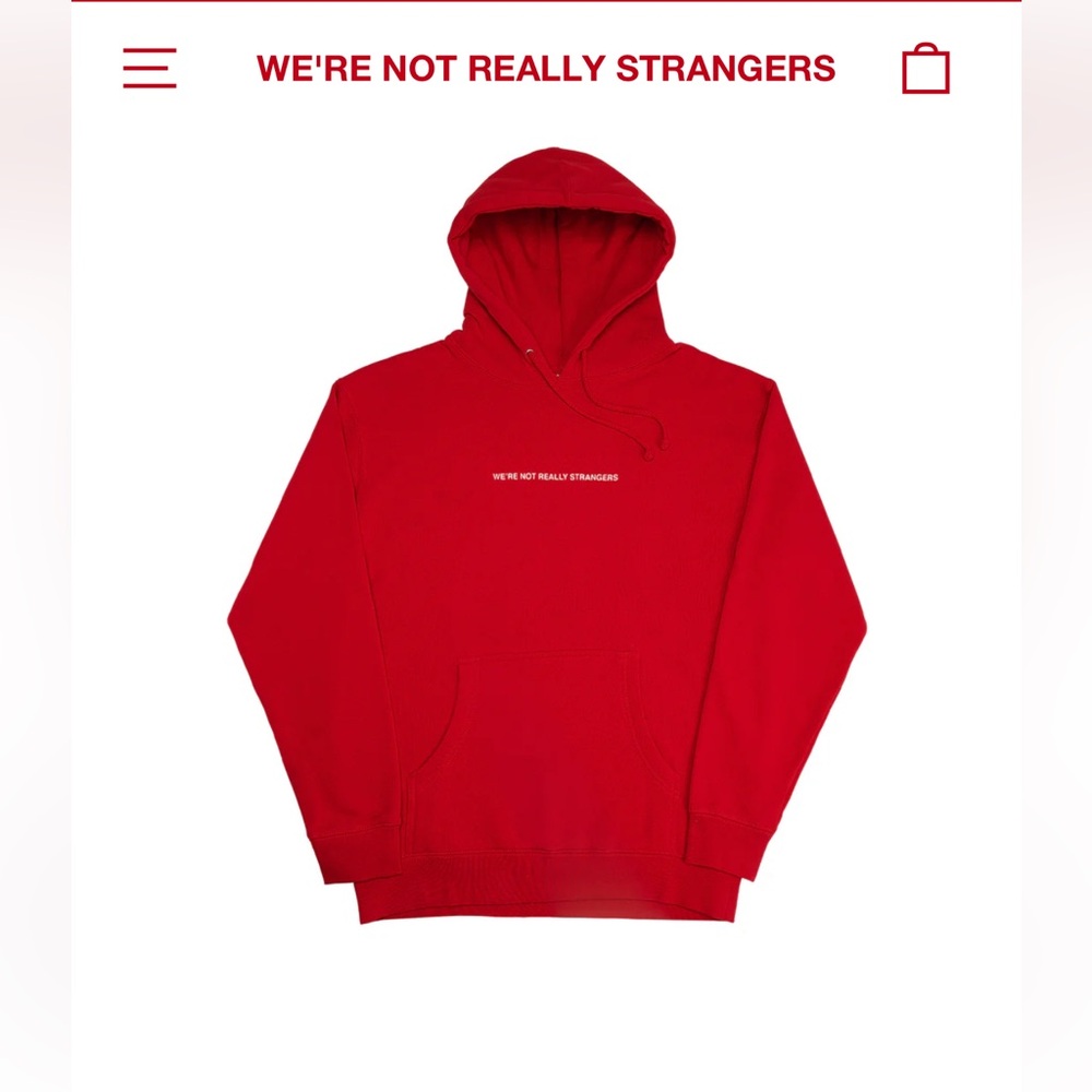 We’re Not Really Strangers Red Hoodie